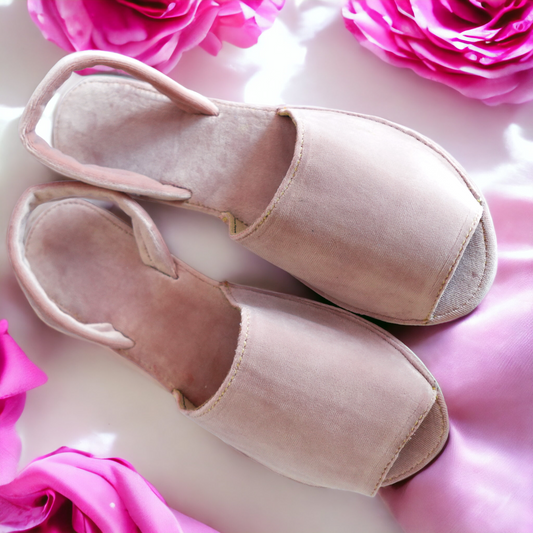 Light Mauve Suede Sandals